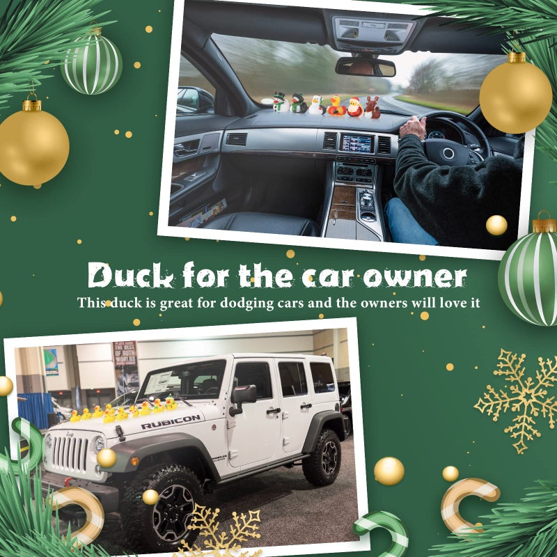 Charniol 24 Pcs Christmas Rubber Duck 2 Inch Mini Ducking Toy 24 Boys Girls Float Bath Xmas Decoration Gift for Ducking Baby Showers Birthday Party Favors - Image 3