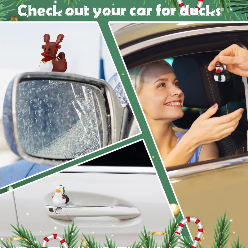 Charniol 24 Pcs Christmas Rubber Duck 2 Inch Mini Ducking Toy 24 Boys Girls Float Bath Xmas Decoration Gift for Ducking Baby Showers Birthday Party Favors - Image 4