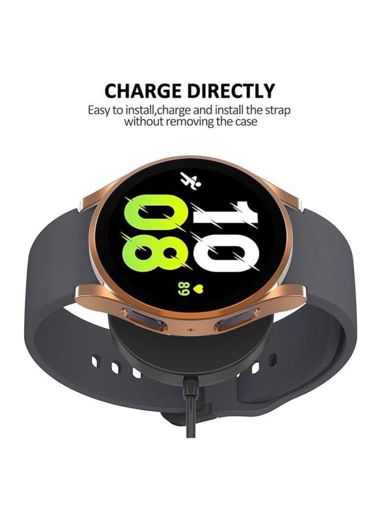 متوافق مع حافظة حماية شاشة Samsung Galaxy Watch 5 40 مم، غطاء حماية ناعم مطلي بمادة TPU لحماية مقاومة الخدش (ذهبي وردي) - Image 5