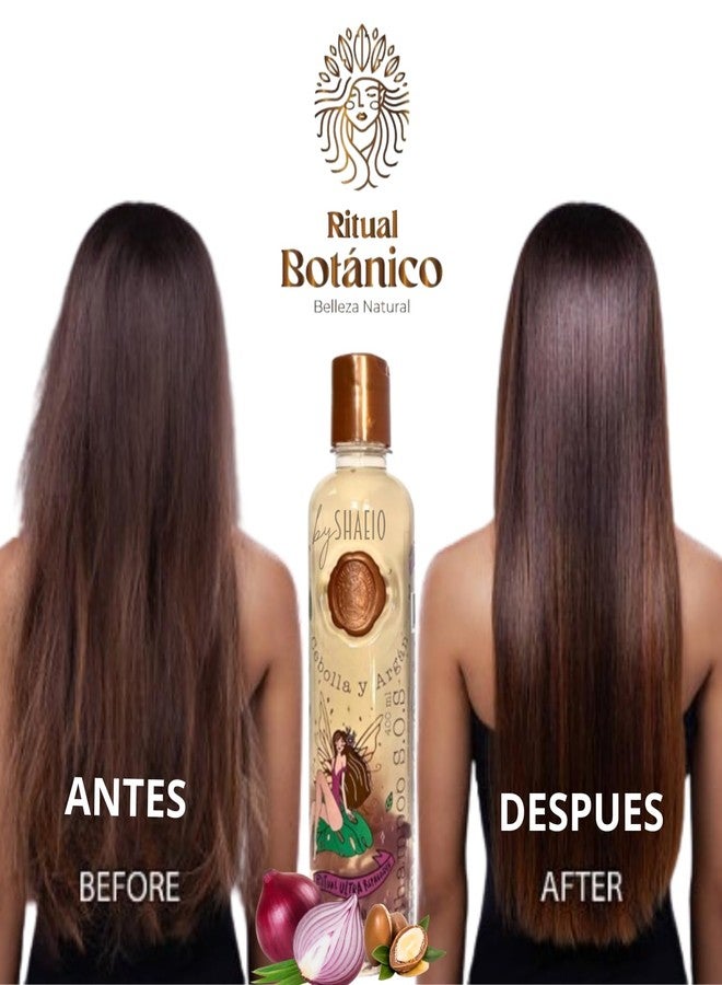 SHAEIO RITUAL BOTANICO | Onion Shampoo - Con Activo de Crecimiento Acelerado del Cabello | Ultrareparador S.O.S. Shampoo de Cebolla y Argán - Engrosamiento, Brillo y Suavidad 400ML - Image 2