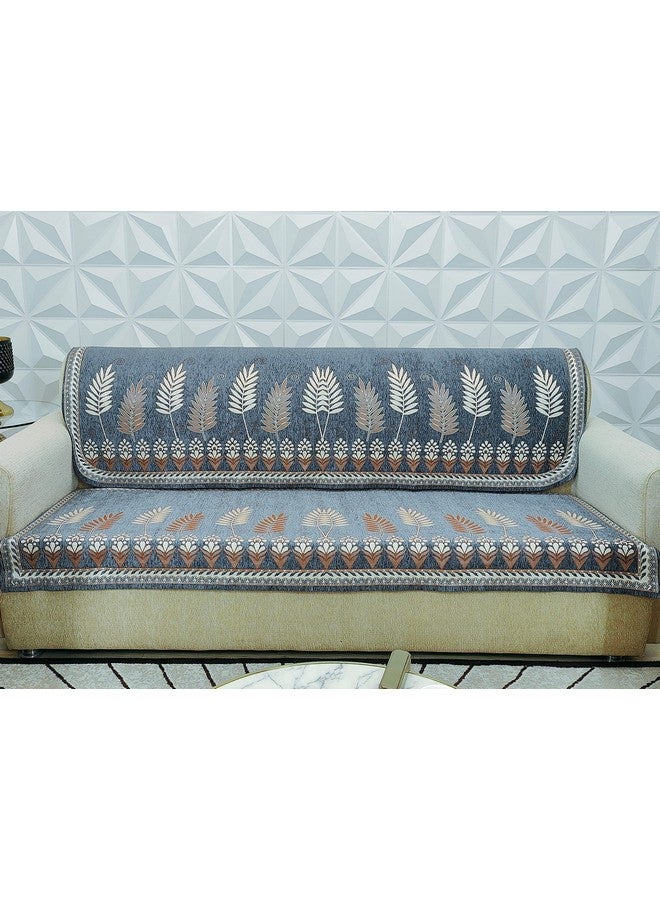 KREEVA New Lazer 6 Piece 5 Seater Sofa slipcover and Chair Set- (3+1+1), (Grey Feather) - Image 2
