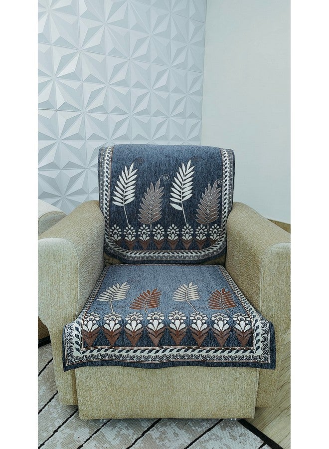 KREEVA New Lazer 6 Piece 5 Seater Sofa slipcover and Chair Set- (3+1+1), (Grey Feather) - Image 4
