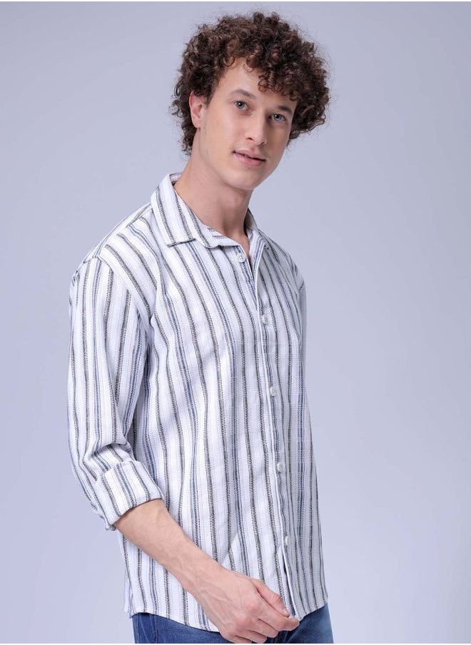 The Indian Garage Co Men Relaxed Fit Checkered Full Sleeves Cutaway Collar Resort Wear Shirt  - Image 4