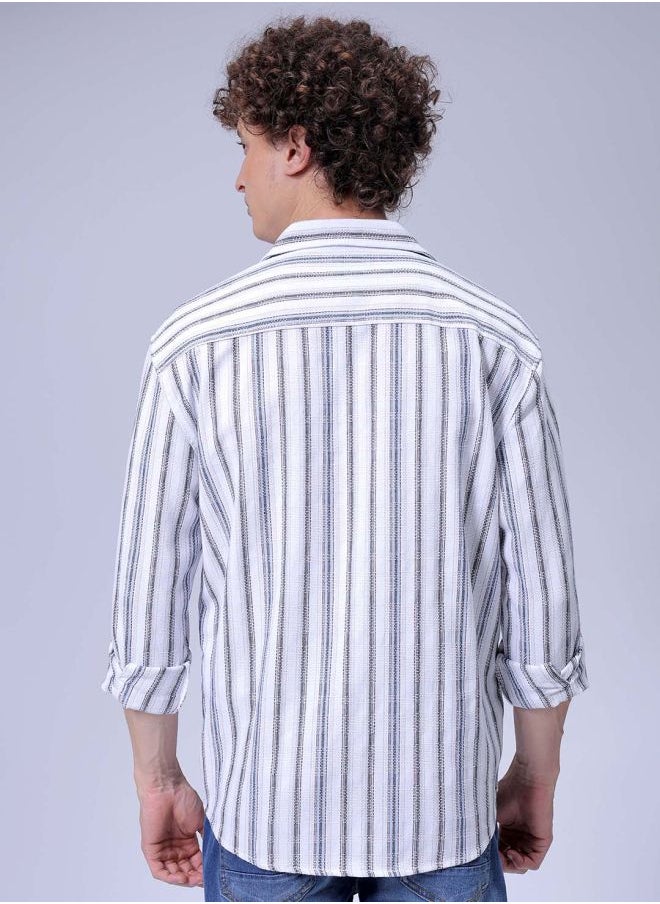 The Indian Garage Co Men Relaxed Fit Checkered Full Sleeves Cutaway Collar Resort Wear Shirt  - Image 2