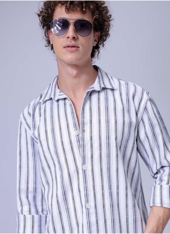 The Indian Garage Co Men Relaxed Fit Checkered Full Sleeves Cutaway Collar Resort Wear Shirt  - Image 1