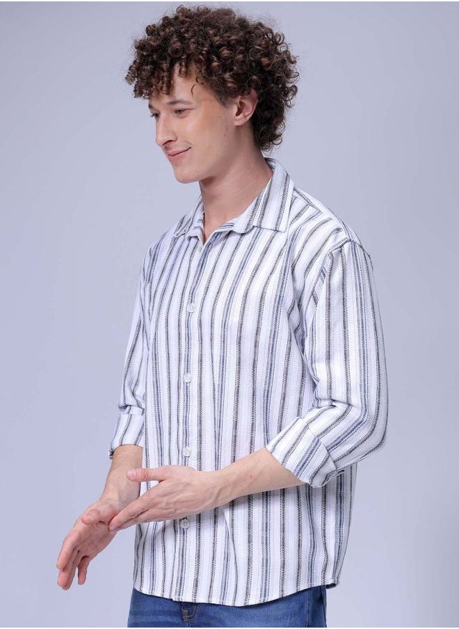 The Indian Garage Co Men Relaxed Fit Checkered Full Sleeves Cutaway Collar Resort Wear Shirt  - Image 3