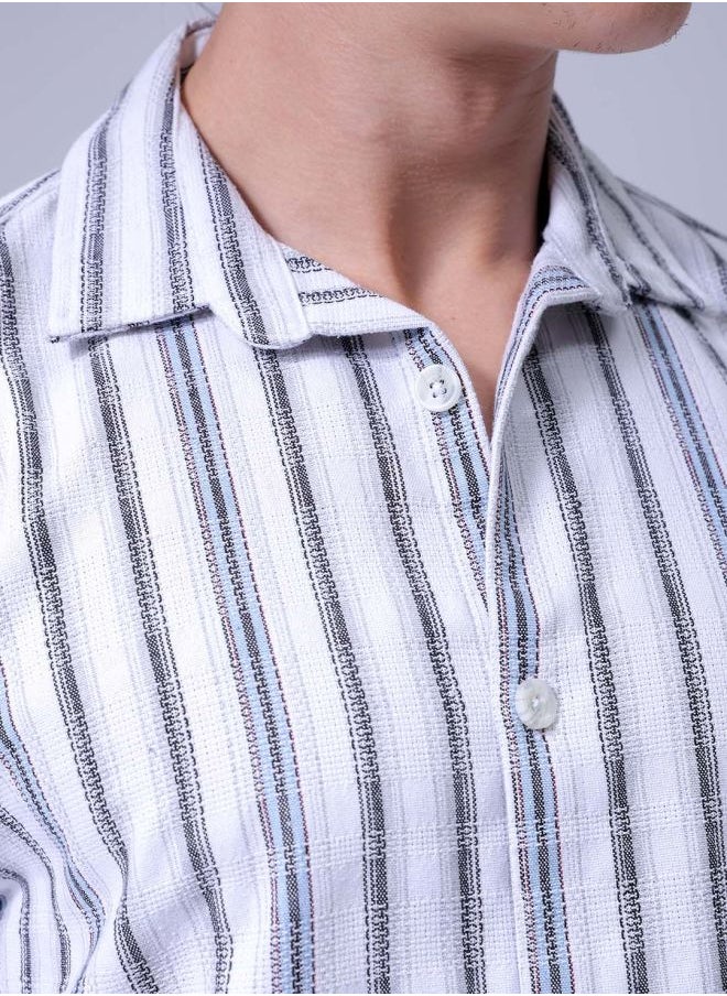 The Indian Garage Co Men Relaxed Fit Checkered Full Sleeves Cutaway Collar Resort Wear Shirt  - Image 5