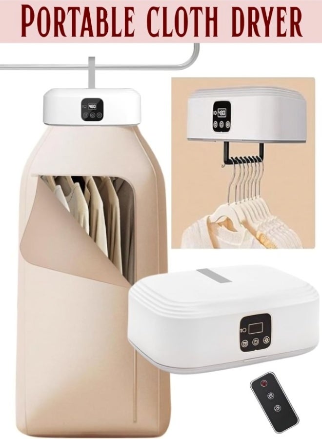 ZEESQUARE Portable Clothes Dryer with Remote Control – Electric Garment Drying Machine, Wardrobe Style Folding Dryer, Fast Drying & Dehumidifier, Energy Saving Laundry Dryer for Clothes, Towels & Baby Clothes - Image 4