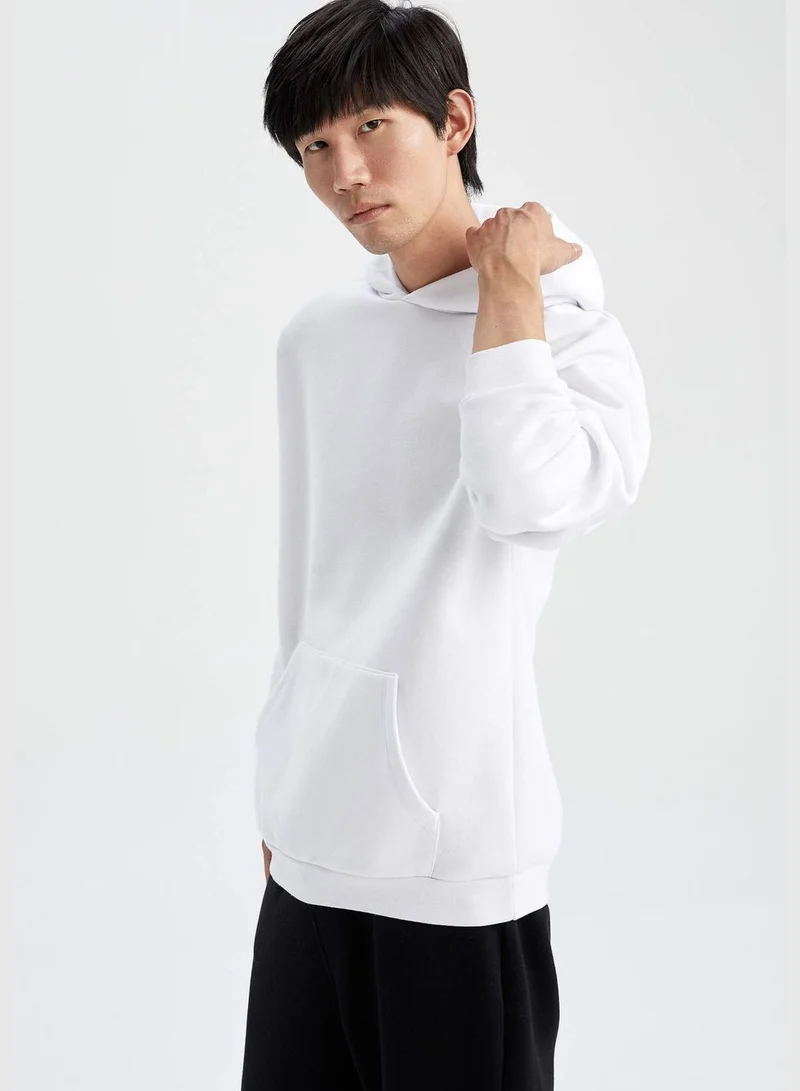 DeFacto Man Oversize Fit Hooded Long Sleeve Knitted Sweat Shirt