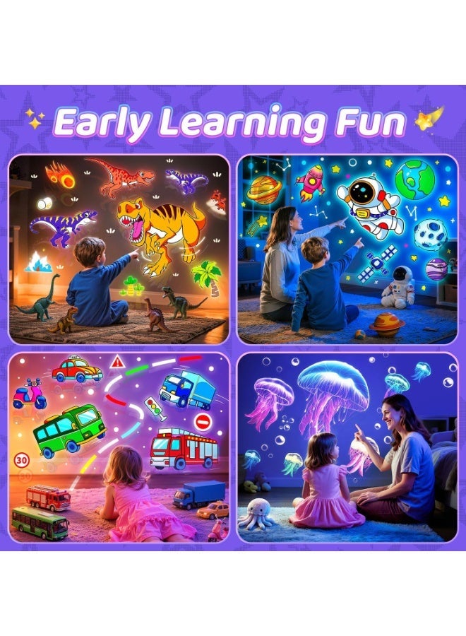 Bunny's Carousel Night Light Projector Starry Light,10 Tracks Kids Night Light, 360 Rotation 12 Colors Music Projector,Remote Control Galaxy LED Projector with 6 Film,Decorative Lamp for Girls Room - Image 3