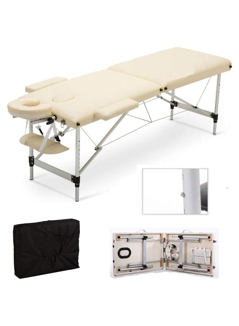 LA PERLA TECH Professional Aluminum 2 Folding Adjustable Massage Table -BreathHole-Flexible Rest-loading Capacity 250 Kg Dimension 186 * 70 * 60 - Image 3