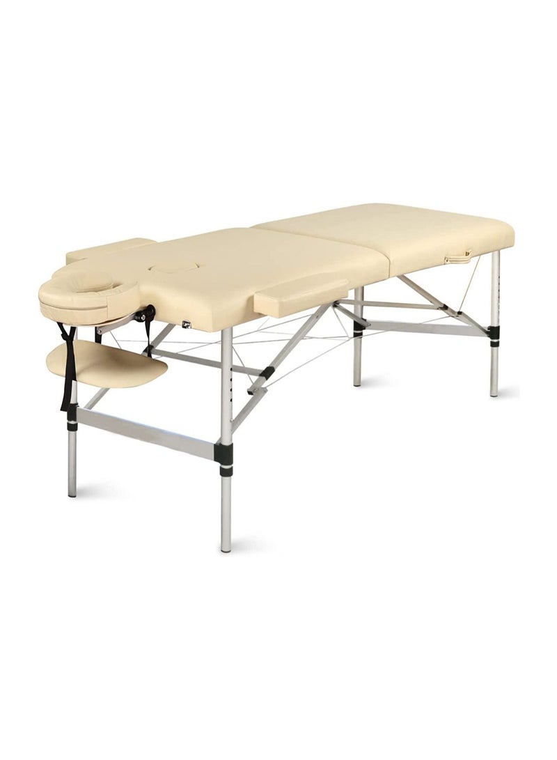 LA PERLA TECH Professional Aluminum 2 Folding Adjustable Massage Table -BreathHole-Flexible Rest-loading Capacity 250 Kg Dimension 186 * 70 * 60 - Image 1