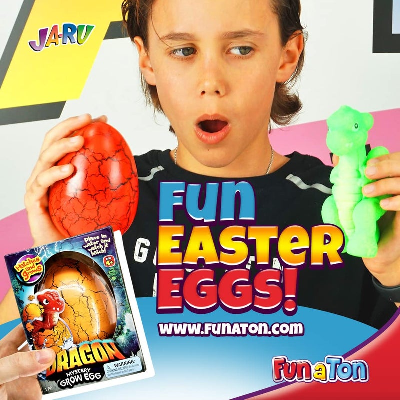 JA-RU Giant Hatching Dragon Egg Water Growing Toys (6 Dragon Eggs) Bath Tub Toys for Kids. Bulk Dinosaur Party Favors  Summer Goodie Bag Stuffers & Pinata Filler. 4604-6p - Image 5