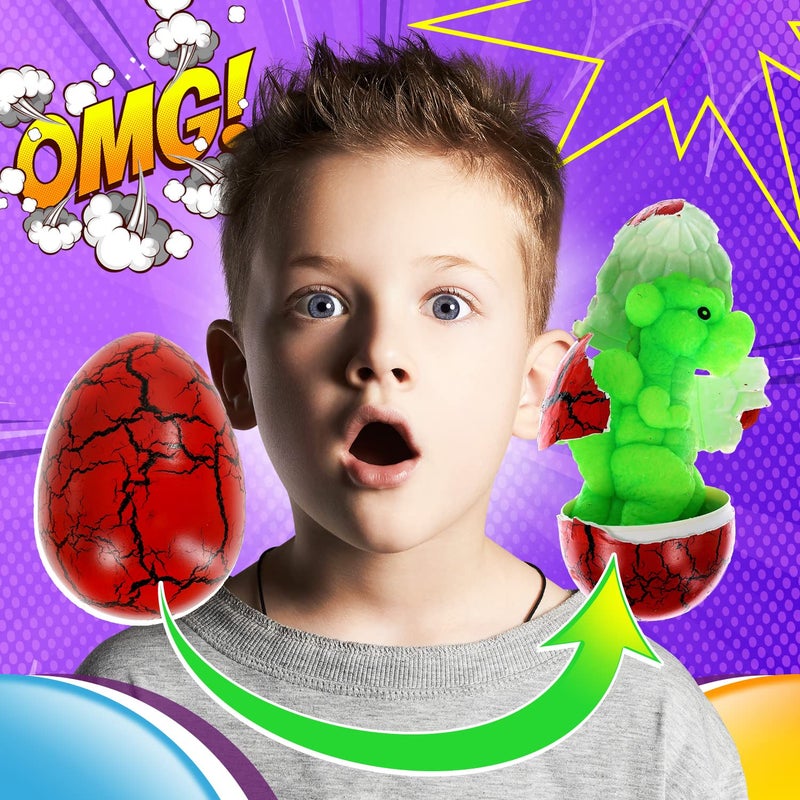 JA-RU Giant Hatching Dragon Egg Water Growing Toys (6 Dragon Eggs) Bath Tub Toys for Kids. Bulk Dinosaur Party Favors  Summer Goodie Bag Stuffers & Pinata Filler. 4604-6p - Image 3