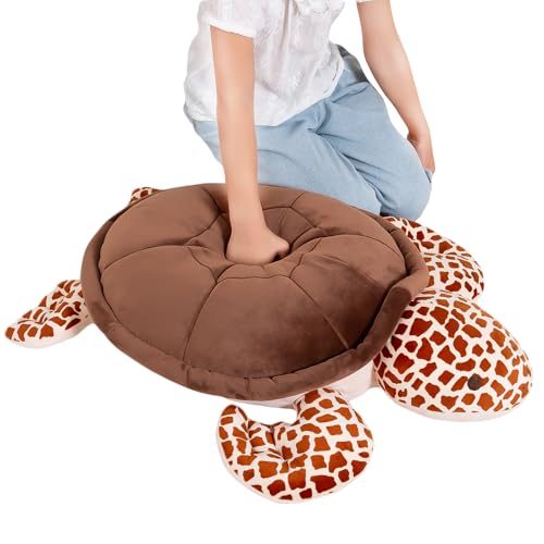 Dalmao 20 inch Sea Turtle Stuffed Animals Giant Brown Ocean Turtles Plush Big Turtle Body Pillow Plushies Toys Gifts for Boys Girls Girlfriend Birthday - Image 1