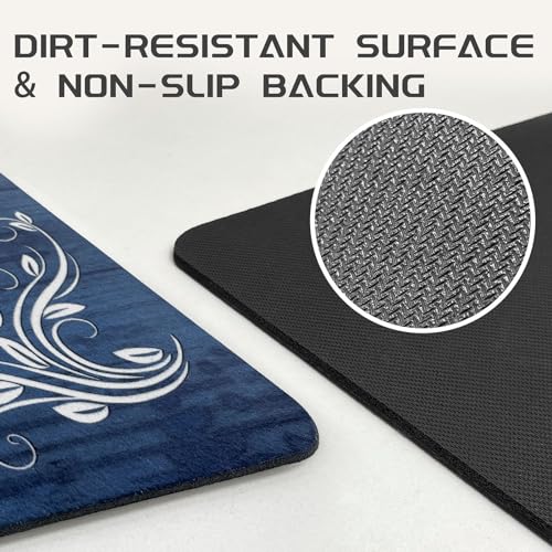 Lansny Laundry Room Rug Runner 20"x60" Non Slip Waterproof Laundry Mats for Laundry Room Decor Washable Floor Farmhouse Laundry Rug for Mudroom, Washroom, Bathroom, Navy Blue - Image 4