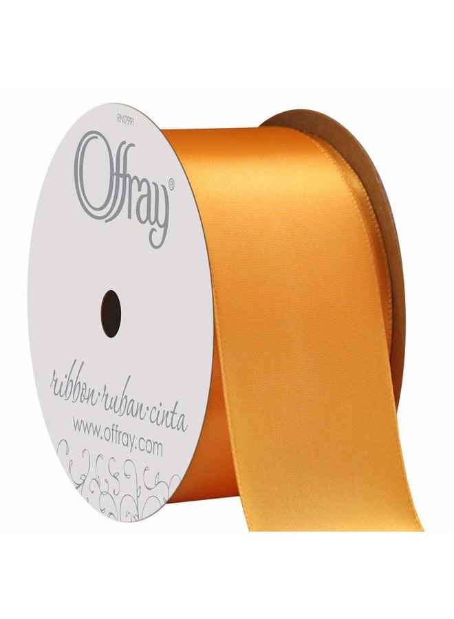 Berwick Offray 361818 1.5" Wide Single Face Satin Ribbon, Gold Yellow, 4 Yds, 1-1/2 Inch x 12 Feet - Image 1