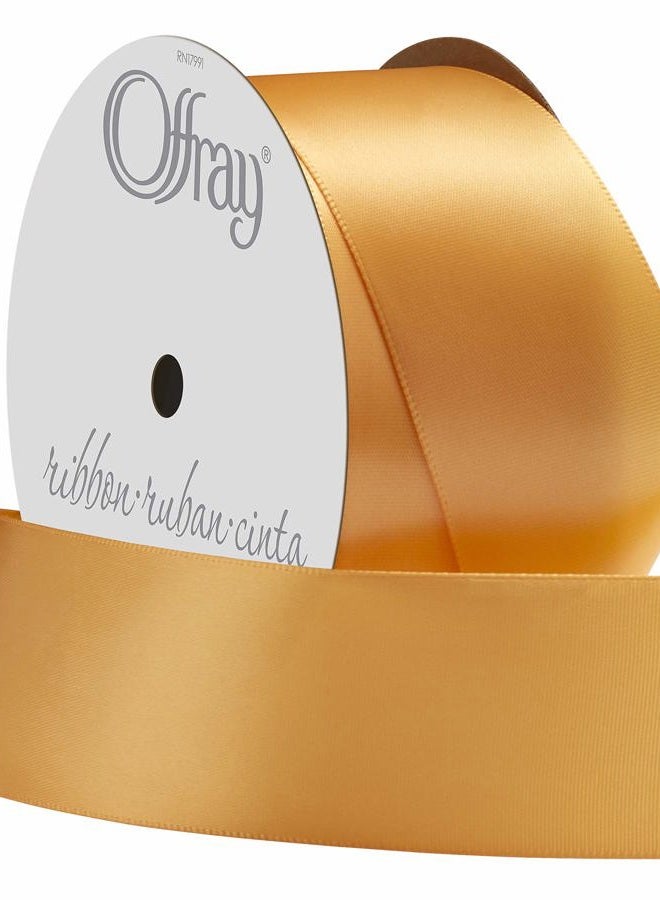 Berwick Offray 361818 1.5" Wide Single Face Satin Ribbon, Gold Yellow, 4 Yds, 1-1/2 Inch x 12 Feet - Image 2