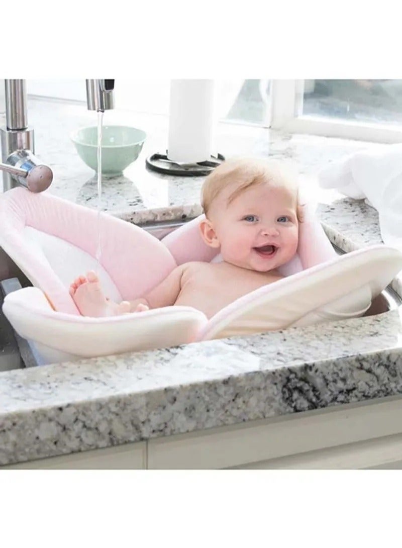 Buna Baby Bath Lotus Cushion Sink Bather Petal Newborn Bathtub Mat Bathing Tub Seat Support Lounger Flower Bathing Pad Non-Slip Safety Sink Insert Tub - Image 4