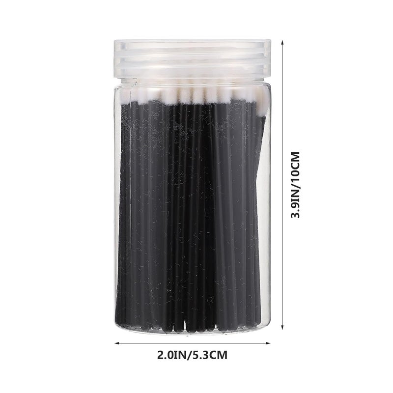 فرش أحمر شفاه قابلة للتخلص من ماركة Healeved، 100 قطعة، أداة مكياج من البلاستيك الأسود لعصي ملمع الشفاه، أدوات تجميل لفناني المكياج المحترفين والاستخدام الشخصي. - Image 2