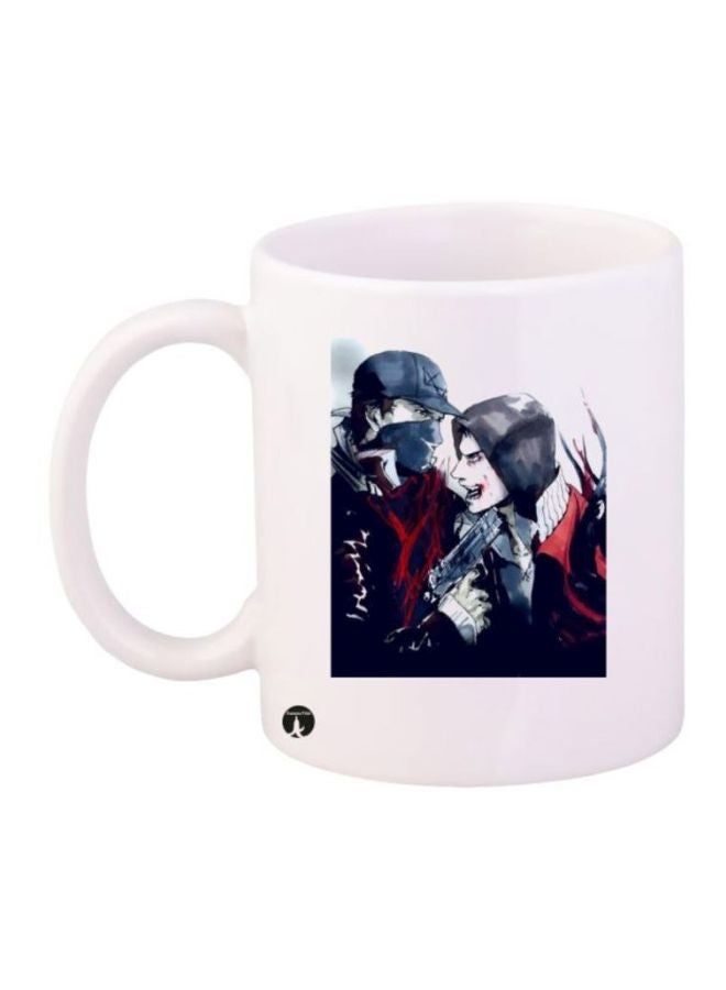 RYN Printed Coffee Mug White/Black/Red