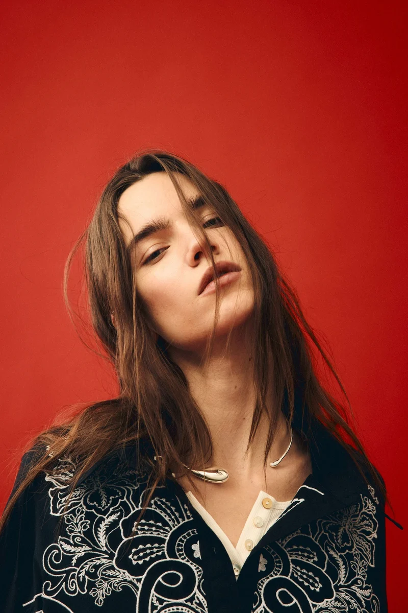 H&M Oversized embroidered shirt