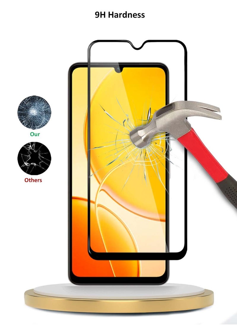 Wtech vivo Y04 4G / vivo Y29s 5G 2025 Premium E2E Series Full Glue Full Cover Tempered Glass Screen Protector (MSGECN) - Clear/Black  - Image 3