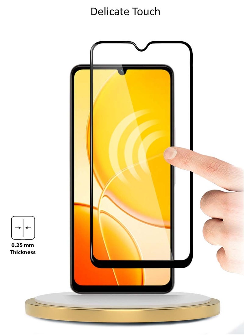 Wtech vivo Y04 4G / vivo Y29s 5G 2025 Premium E2E Series Full Glue Full Cover Tempered Glass Screen Protector (MSGECN) - Clear/Black  - Image 4