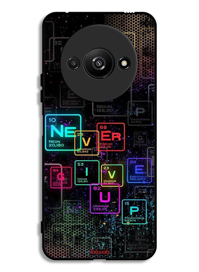 Tolwak Xiaomi Redmi A3 4G Protective Case Cover Never Give Up Art - Image 1