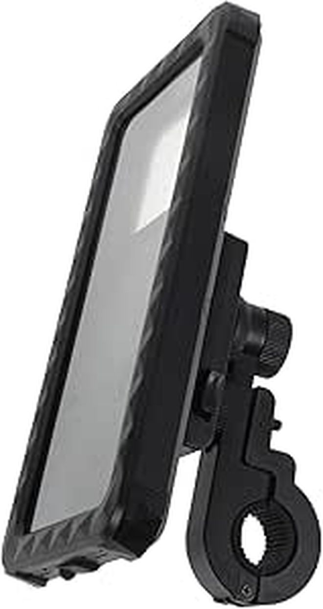 Motorcycle Phone Holder Mount For Handlebar With Waterproof Anti Vibration Clamp Rotatable Motorbike Phone Stand For Outdoor Riding Navigation Black - Image 1