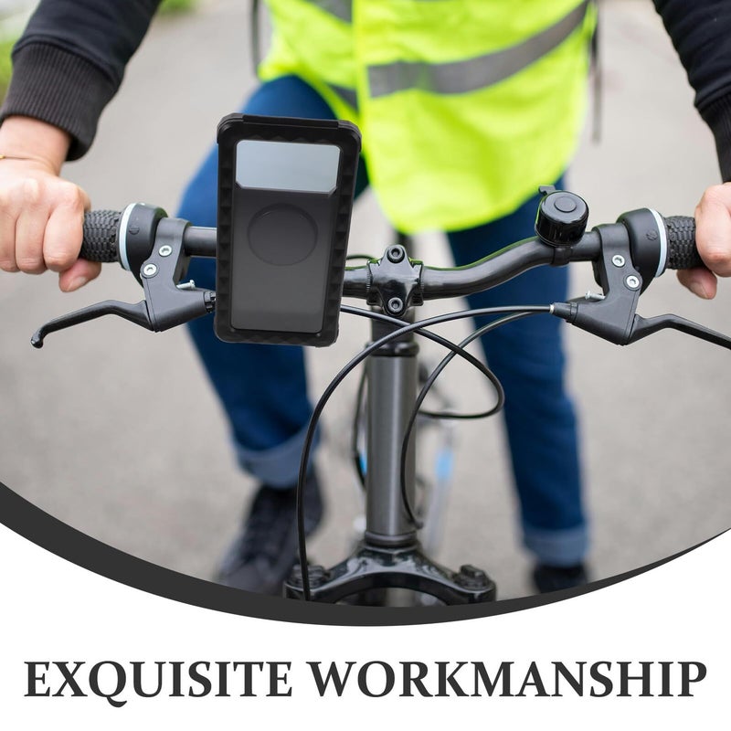 Motorcycle Phone Holder Mount For Handlebar With Waterproof Anti Vibration Clamp Rotatable Motorbike Phone Stand For Outdoor Riding Navigation Black - Image 4