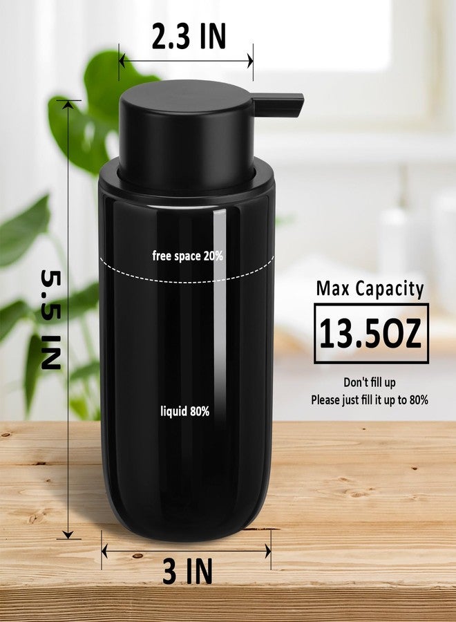 TOOZFO Soap Liquid Dispenser Ceramic with Easy-to-Press Pump Hand Liquid Dispenser (Can't Foam) for Shampoo Bathroom Countertop 13.5 oz - Image 4