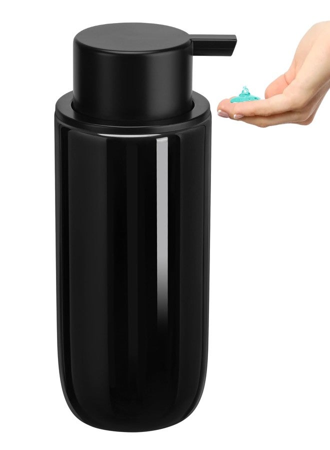 TOOZFO Soap Liquid Dispenser Ceramic with Easy-to-Press Pump Hand Liquid Dispenser (Can't Foam) for Shampoo Bathroom Countertop 13.5 oz - Image 1