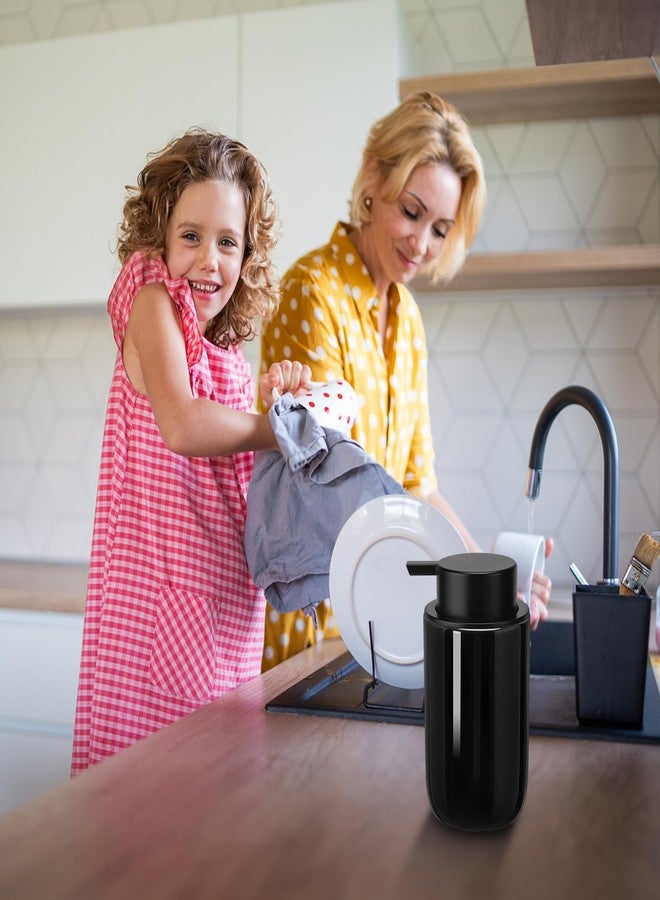 TOOZFO Soap Liquid Dispenser Ceramic with Easy-to-Press Pump Hand Liquid Dispenser (Can't Foam) for Shampoo Bathroom Countertop 13.5 oz - Image 3