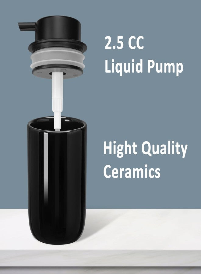 TOOZFO Soap Liquid Dispenser Ceramic with Easy-to-Press Pump Hand Liquid Dispenser (Can't Foam) for Shampoo Bathroom Countertop 13.5 oz - Image 5