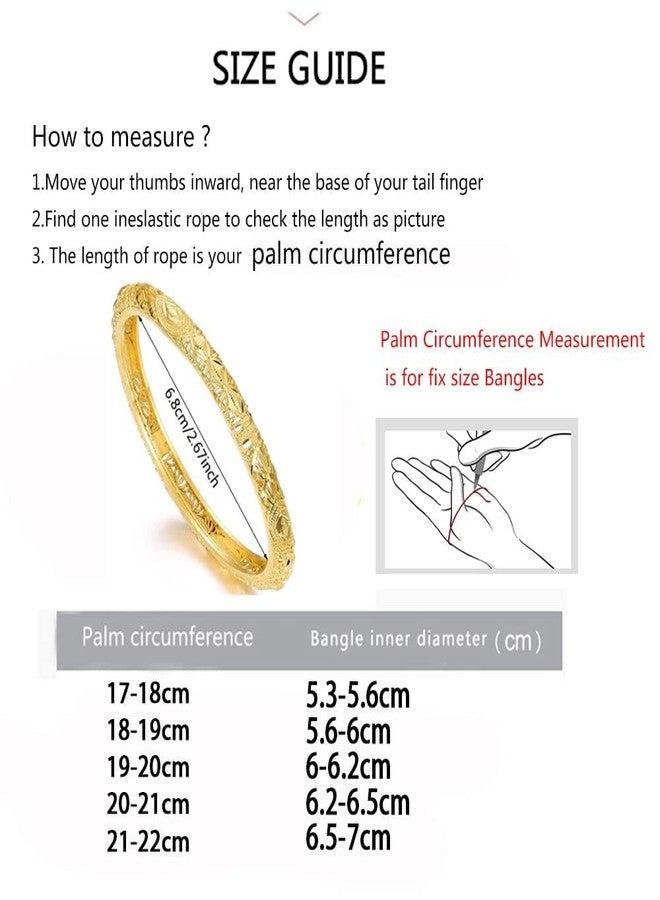 Ethlyn Large sized Bangels Sets for Women Gold Color oversized Big size wrist Bangles&Bracelet Birthday Gift for mum wife girlfriend grandma - Image 5