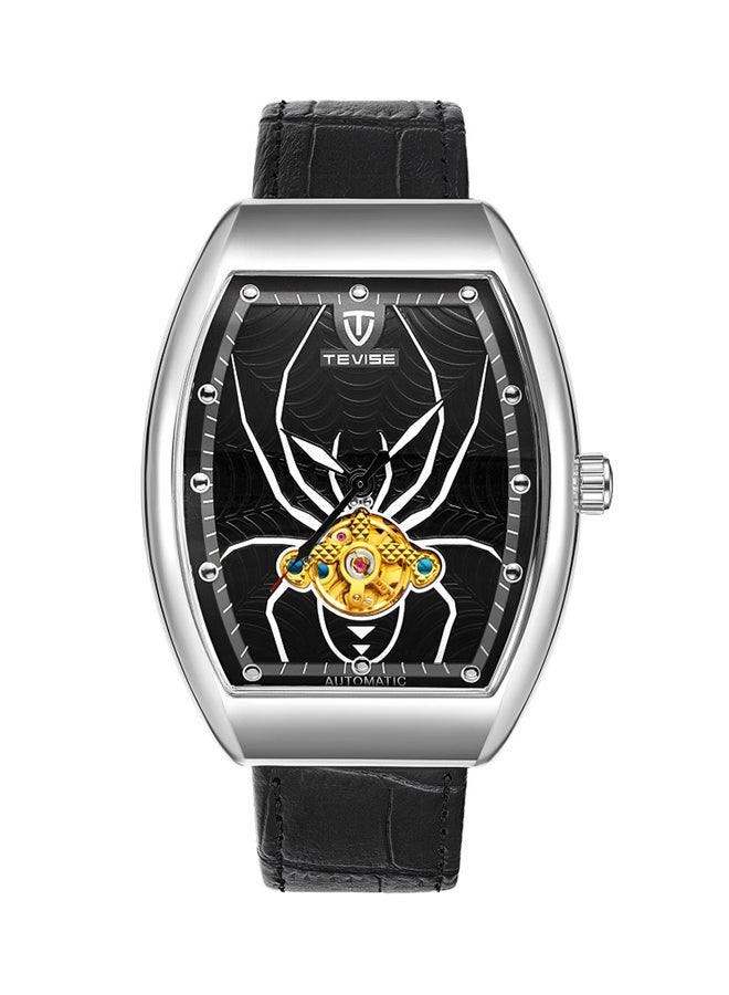 NIBEMINENT men Spider Luminous Stainless Steel Analog Watch T815-SLBK - 43 mm Black