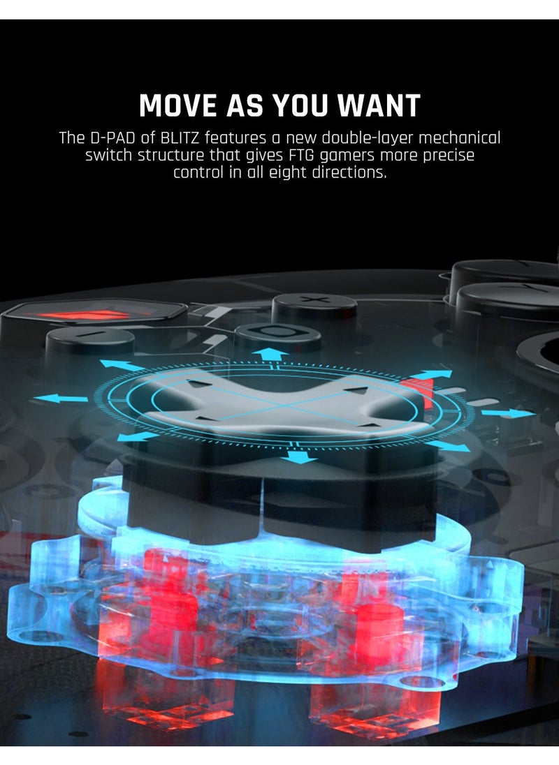 General - Professional Wireless Gamepad BIGBIGWON BLITZ C2 Pro Gaming Controller 0 Deadzone Joystick One-Button Wake Up 1000mAh Battery 6-Axis Gyroscope NFC Bluetooth Wired connected for Switch / PC /Android / iOS - Image 1