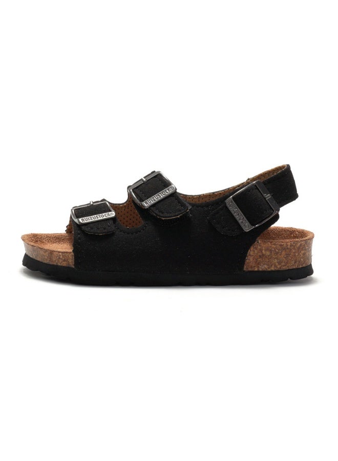 NIBEMINENT For Children Sandals Girls And Boys Sandals Breathable Flats Shoes Summer Comfortable cork sandals  - Image 1
