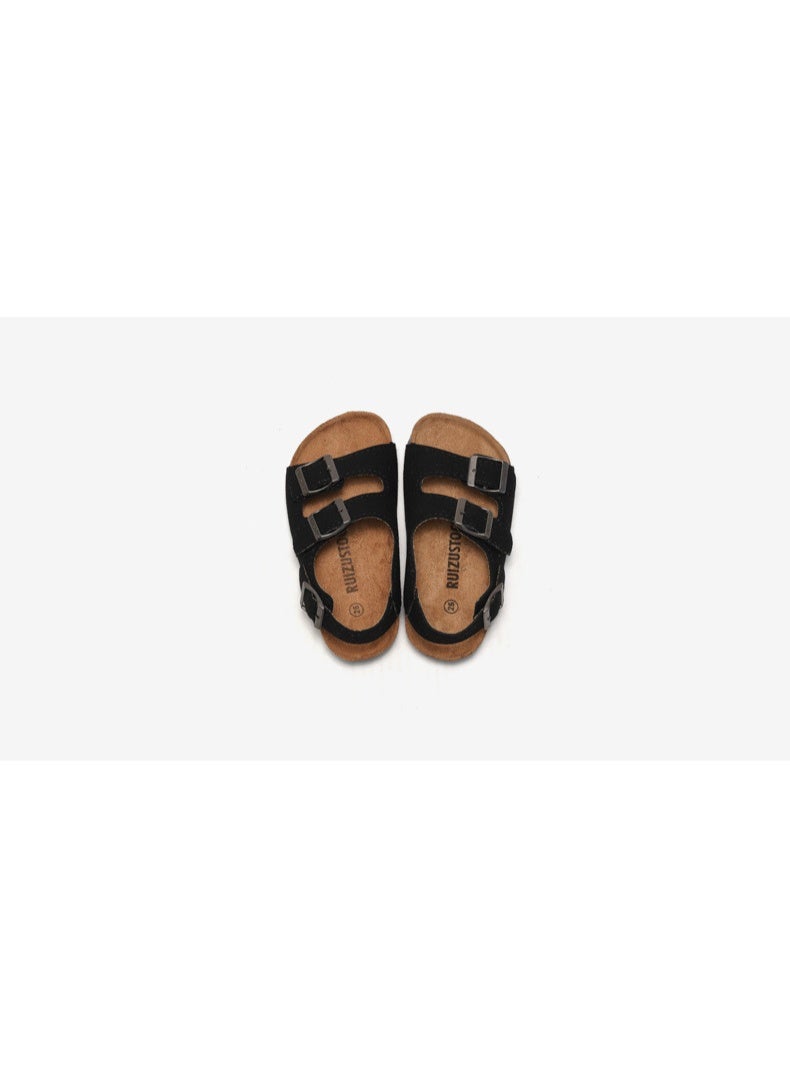 NIBEMINENT For Children Sandals Girls And Boys Sandals Breathable Flats Shoes Summer Comfortable cork sandals  - Image 3