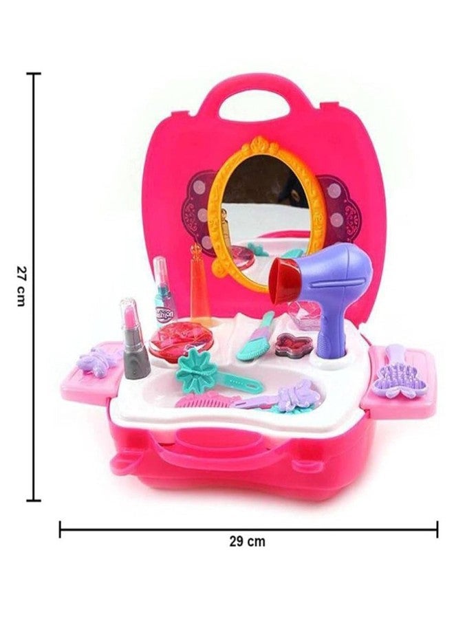 Fratelli Pretend Play Beauty Play Set with Foldable Suitcase, Compact Beauty Accessories Pretend Play | Game Toy Kit for 3 + Year Girls (Beauty Set Suitcase) - Image 4
