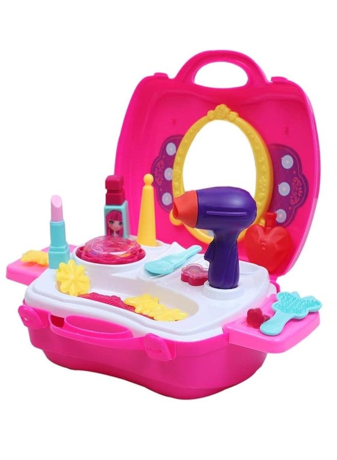 Fratelli Pretend Play Beauty Play Set with Foldable Suitcase, Compact Beauty Accessories Pretend Play | Game Toy Kit for 3 + Year Girls (Beauty Set Suitcase) - Image 2