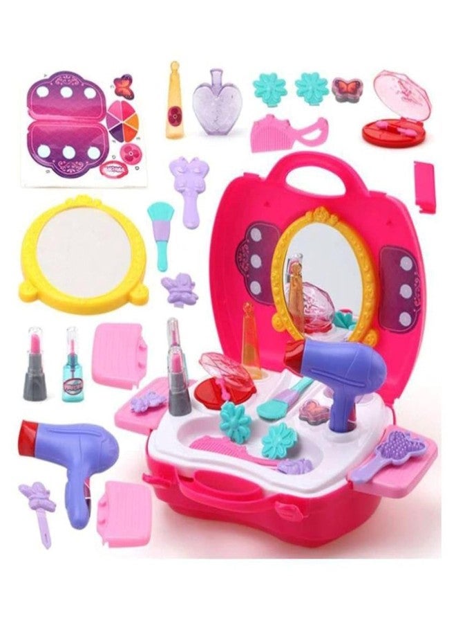 Fratelli Pretend Play Beauty Play Set with Foldable Suitcase, Compact Beauty Accessories Pretend Play | Game Toy Kit for 3 + Year Girls (Beauty Set Suitcase) - Image 1