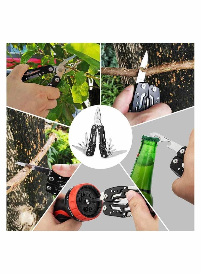 14 In 1 Multitool with Safety Locking Professional Stainless Steel Pliers Pocket Knife Bottle Opener Screwdriver for Outdoor Survival Camping Hunting and Hiking  - Image 2