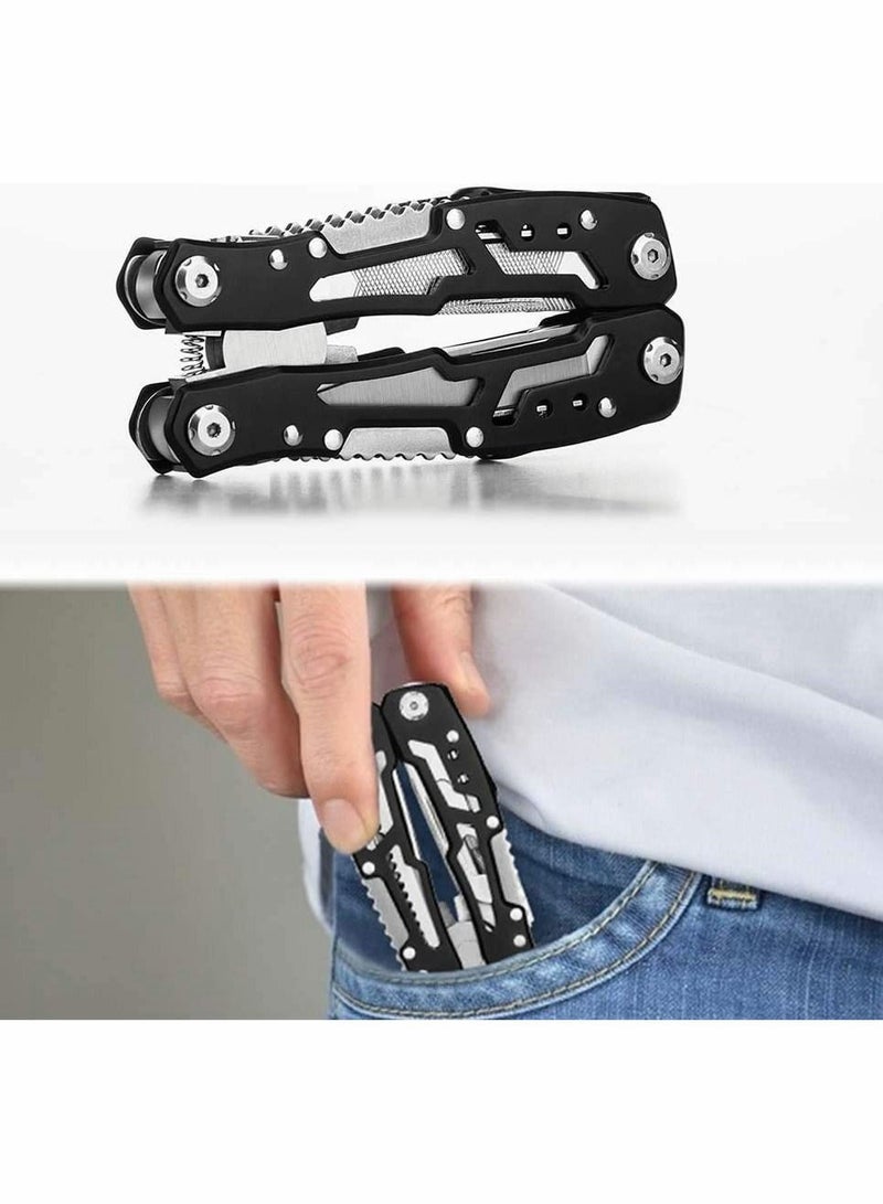 14 In 1 Multitool with Safety Locking Professional Stainless Steel Pliers Pocket Knife Bottle Opener Screwdriver for Outdoor Survival Camping Hunting and Hiking  - Image 3