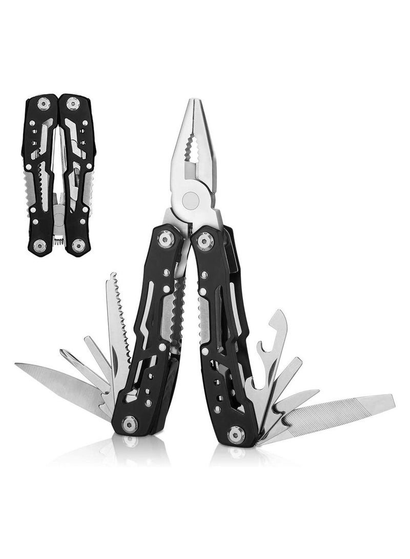 14 In 1 Multitool with Safety Locking Professional Stainless Steel Pliers Pocket Knife Bottle Opener Screwdriver for Outdoor Survival Camping Hunting and Hiking  - Image 1