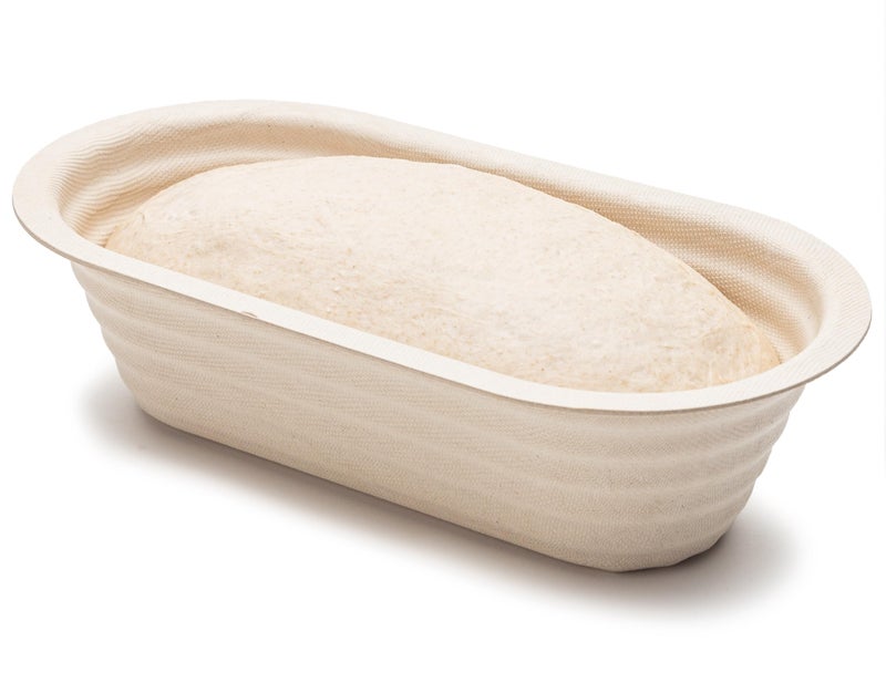 Brod & Taylor Banneton Batard 10” Proofing Basket for Sourdough & Artisan Bread Baking – Stackable, Made From Bamboo & Sugarcane Pulp (1-Pack) - Image 1