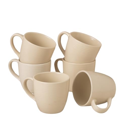 Clay Craft Fine Ceramic Horizon Ivory Coffee Mug Set of 6, Cups for Tea & Coffee, Mug Set, Gift Set, Elegant Design for Home and Kitchen and Can Be Gifted to Your Loved Ones On Any Occassions - Image 3
