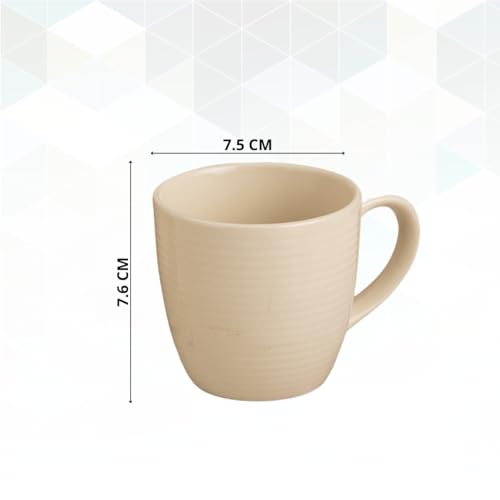 Clay Craft Fine Ceramic Horizon Ivory Coffee Mug Set of 6, Cups for Tea & Coffee, Mug Set, Gift Set, Elegant Design for Home and Kitchen and Can Be Gifted to Your Loved Ones On Any Occassions - Image 4