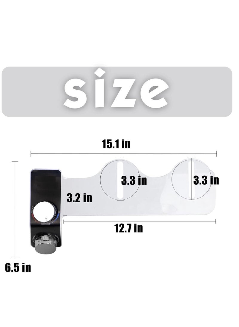 SYOSI Toilet Seat Accessories Non-Electric Dual Nozzle Sanitary Bidet Toilet Adjustable Water Pressure Fresh Water Sprayer Easy To Install For Hygienic And Feminine Washing - Image 5